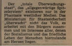 Neues Deutschland 1989.11.06. Stf Stasichefen Mittigs uttalande. 